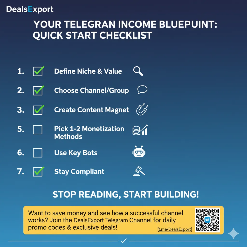Your Telegram Income Blueprint: Quick Start Checklist