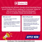Pocket FM Jobs Work From Home Part Time