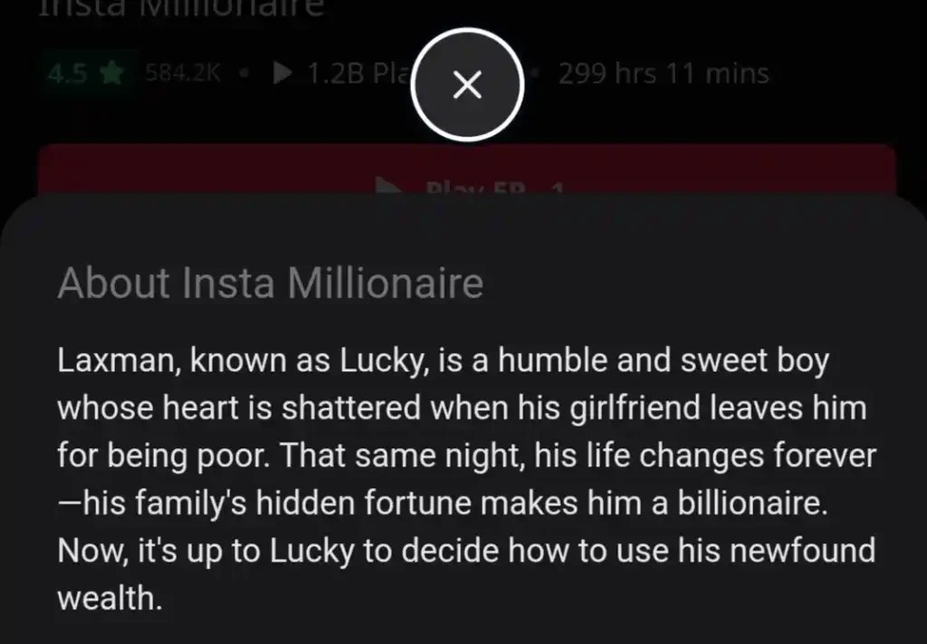 Insta Millionaire Pocket FM full story