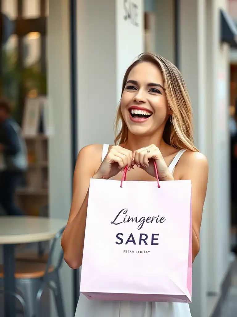 Happy woman with correctly sized bra