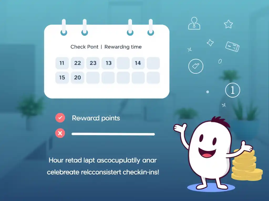 A graphic showing a calendar with "Daily Check-In Rewards"