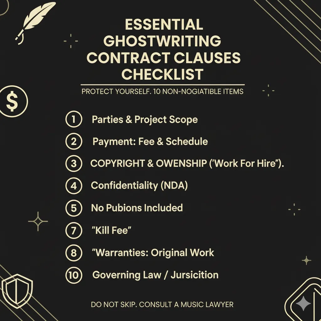 Essential Ghostwriting Contract Clauses Checklist