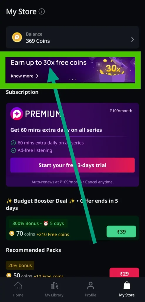 Free Coins in Pocket FM