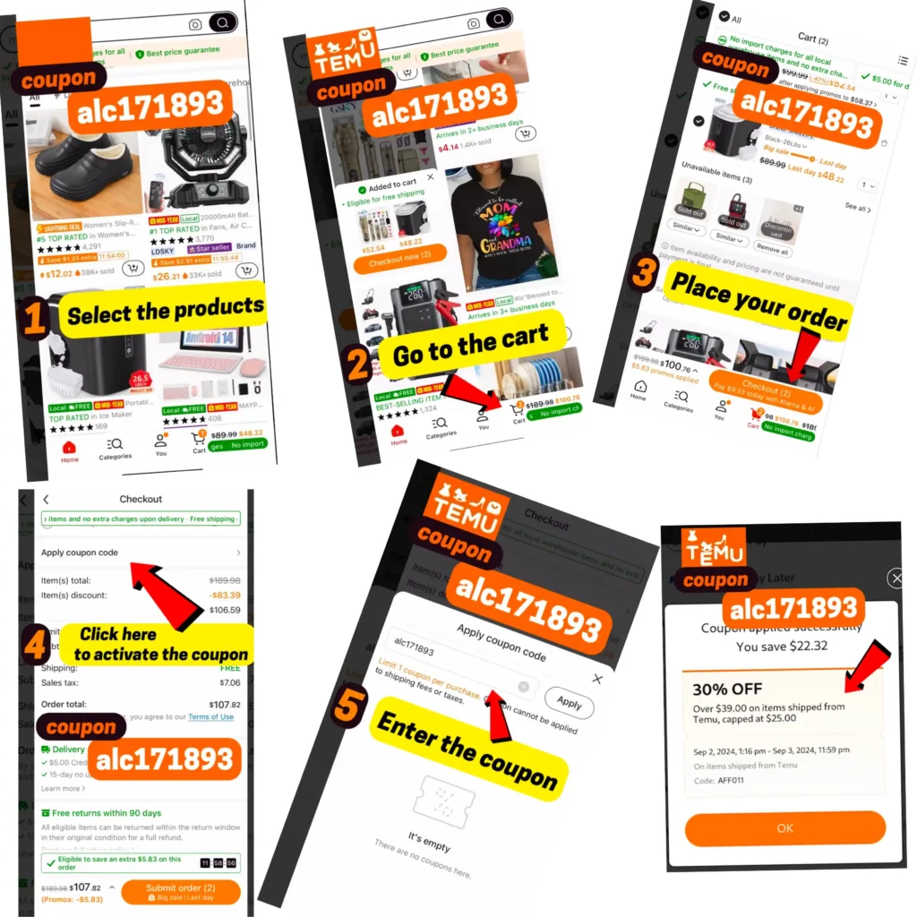  Apply Temu Discount Codes