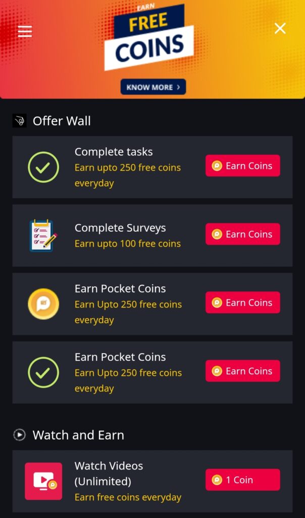 New In-App Ways to Earn Free Coins