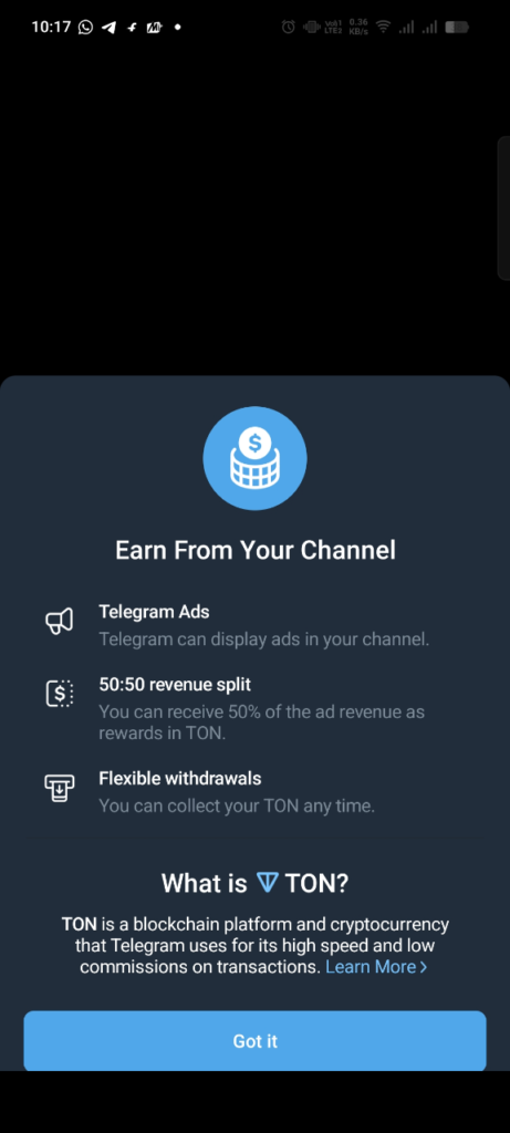 Telegram Creator Program